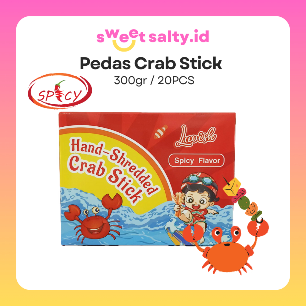 

Lianggui Spicy CRAB STICK 300g | LATIAO | PEDAS | Snack Pedas Sambal | Makanan | Snack