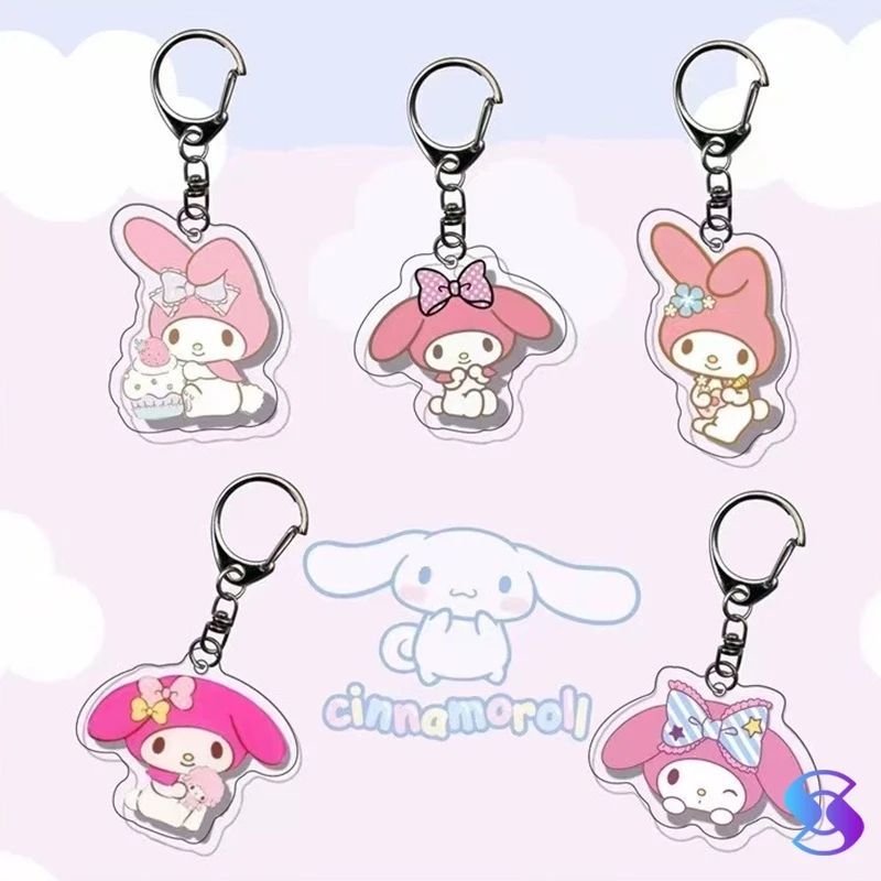 Keychain Akrilik My Melody My Sweet Piano Sanrio Karakter Keyring Gantungan Kunci