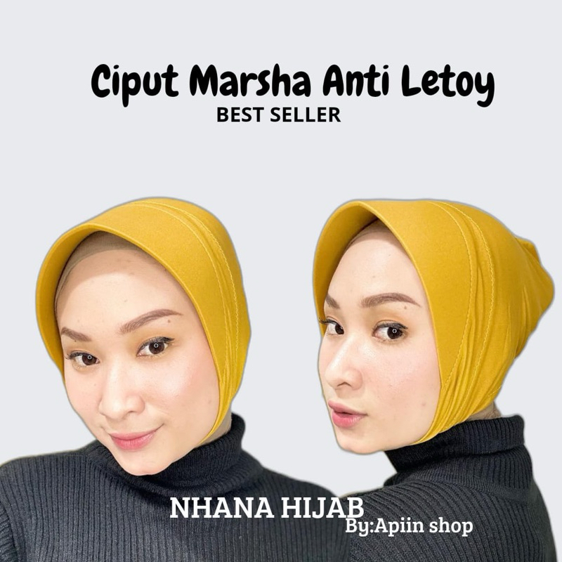 Ciput inner topi marsya mustard / daleman hijab anti letoy