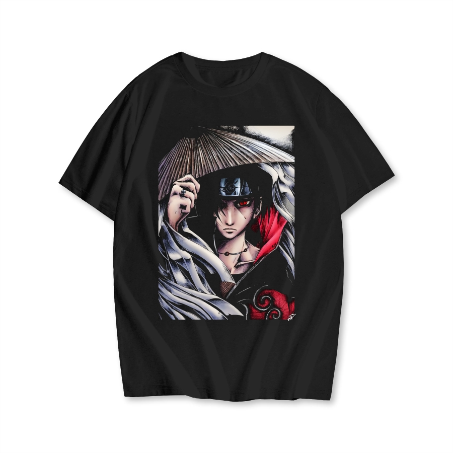 Kaos Baju Itachi Uchiha Sharingan Kaos Anime