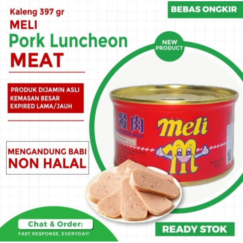 

Meli Luncheon Pork. Maling daging babi 397 gr