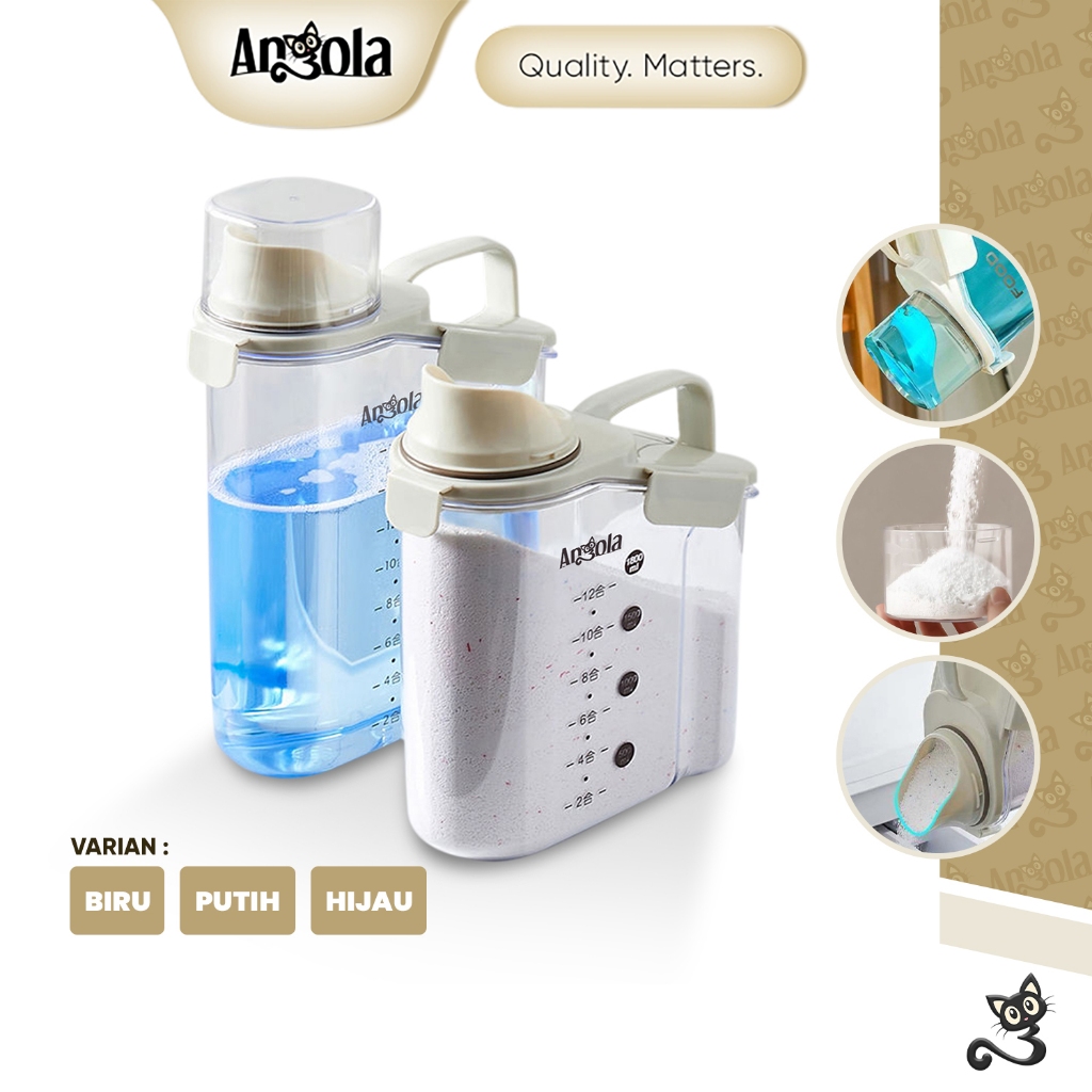 ANGOLA Botol Refill Deterjen Cair/ Deterjen Bubuk 2000ML E68 / Wadah Penyimpanan Serbaguna