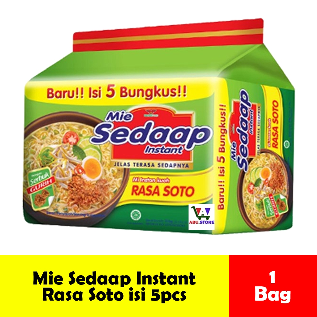 

Sedaap Mie Instan Soto 75gr Kemasan Bag isi 5 pcs