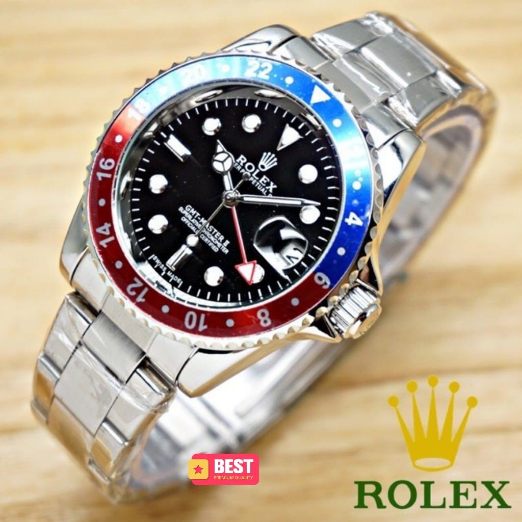 [ Jam Rolex GMT ] Jam Rolex Automatic GMT Master II - Jam Tangan Rolex Otomatis Tanpa Baterai