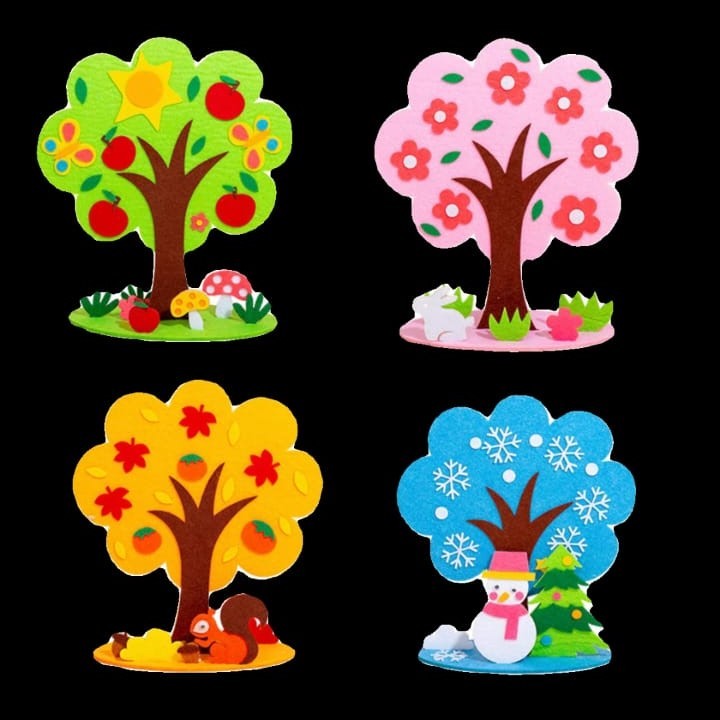 [Bs] Mainan Edukasi Anak Tempel Pohon / Diy Mainan Edukasi Anak / Mainan Merakit Pohon Flanel