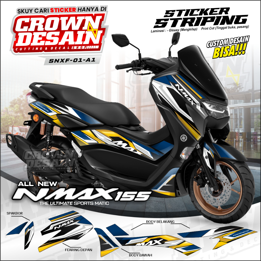 STRIPING NMAX NEW 155 - STIKER DECAL NMAX 2020 2021 2022 - STICKER NMAX NEW SIMPEL - SNXF