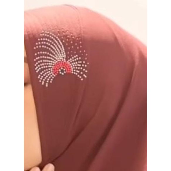PAYET SWAROSKI HOTFIX LOGO GAMIS KERUDUNG