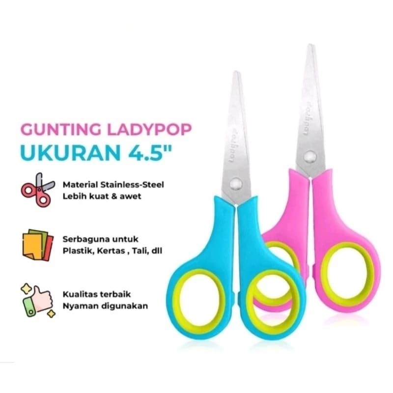 

Gunting Mini 12cm Warna Warni Stainless