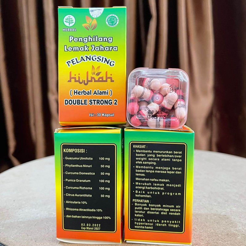 PELANGSING HIJRAH KAPSUL PINK GARIS DUA / HIJRAH PELANGSING HERBAL
