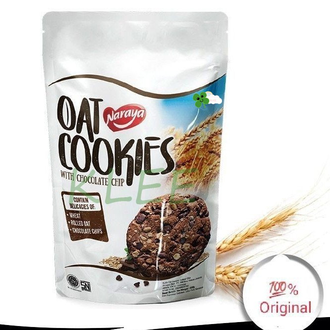 

Naraya Oat Cookies With Chocolate Chip - Biskuit Oat Coklat Chip Cookies - Kukis Oat Dengan Cokelat Chip 150g