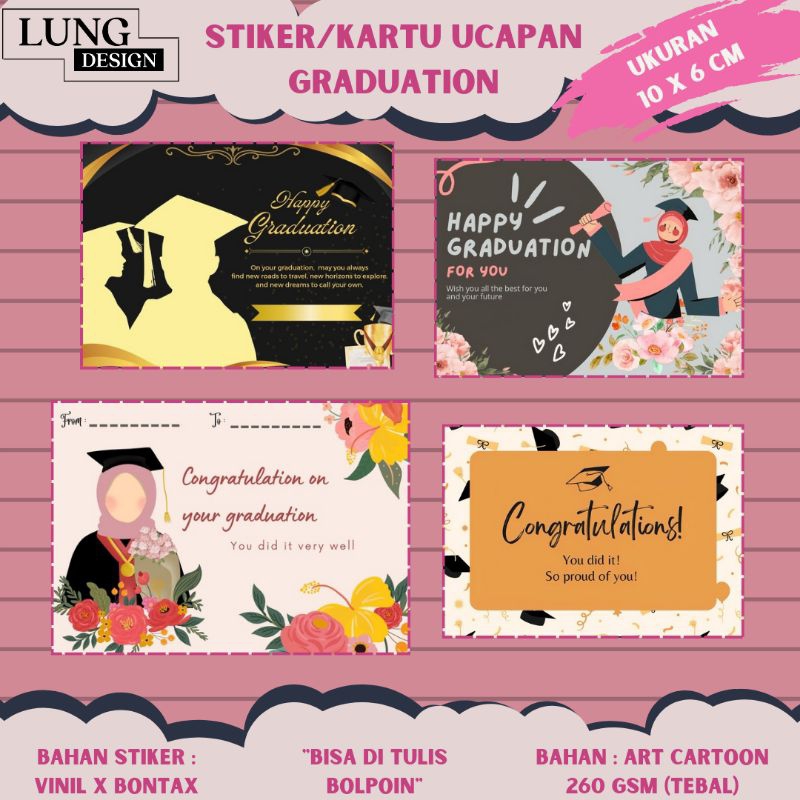GRADUATION CARD / KARTU UCAPAN WISUDA/ GRADUATION GREETING CARD / ￼Greeting Card GRADUATION Gift Car