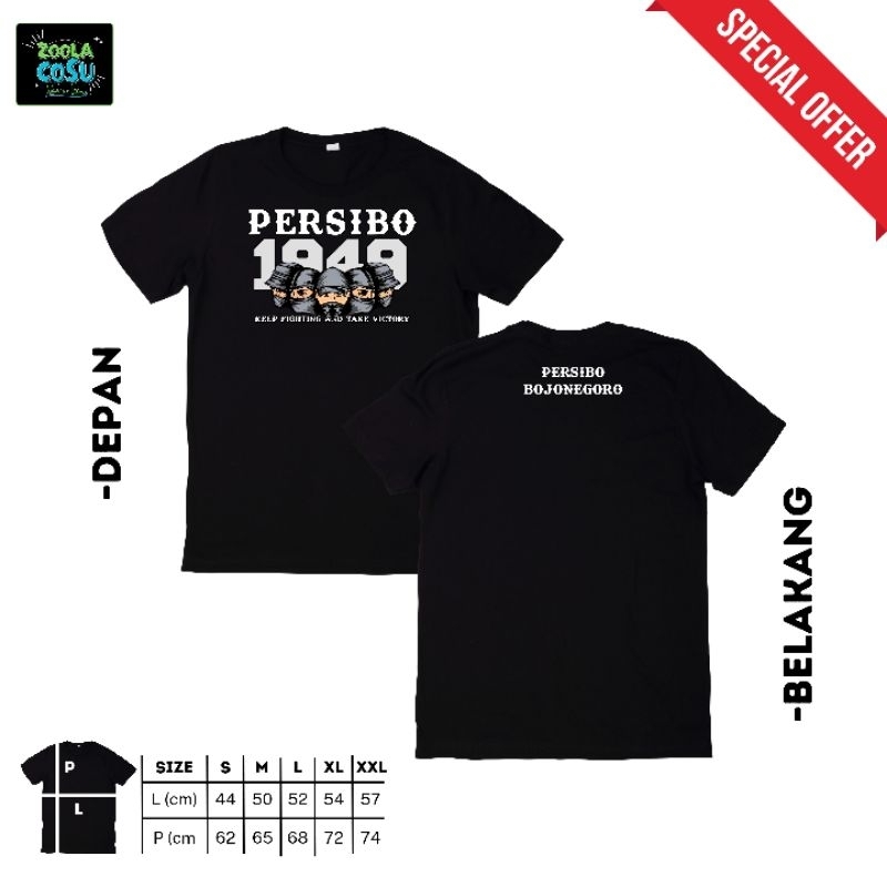 Kaos Persibo 1949 Premium Branded / Kaos Kece / 100% Cotton / Bojonegoro