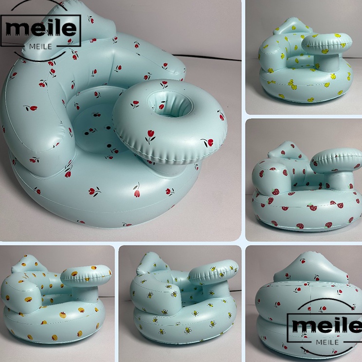 Kursi Bayi Belajar Duduk Kursi Pompa Bayi Belajar Duduk Sofa Tiup Lipat Bebek Merak Mobil Kupu Apel