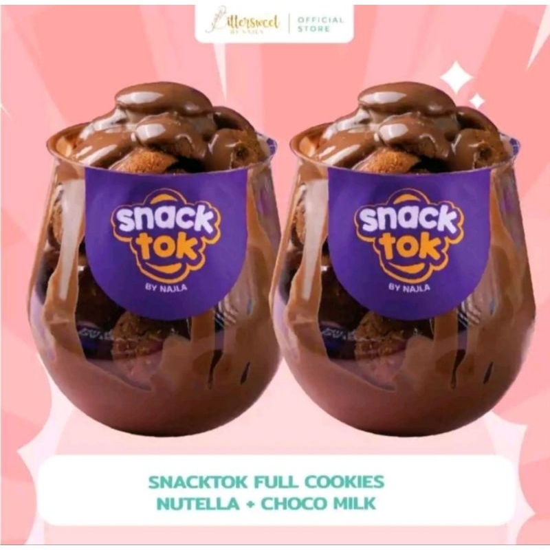 

BITTERSWEET BY NAJLA - SNACKTOK FULL COOKIES NUTELLA + CHOCOMILKY READY STOCK