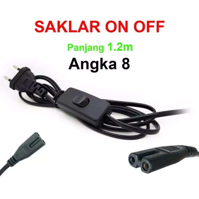 Saklar On Off Panjang 120cm untuk Lampu TL Neon T5
