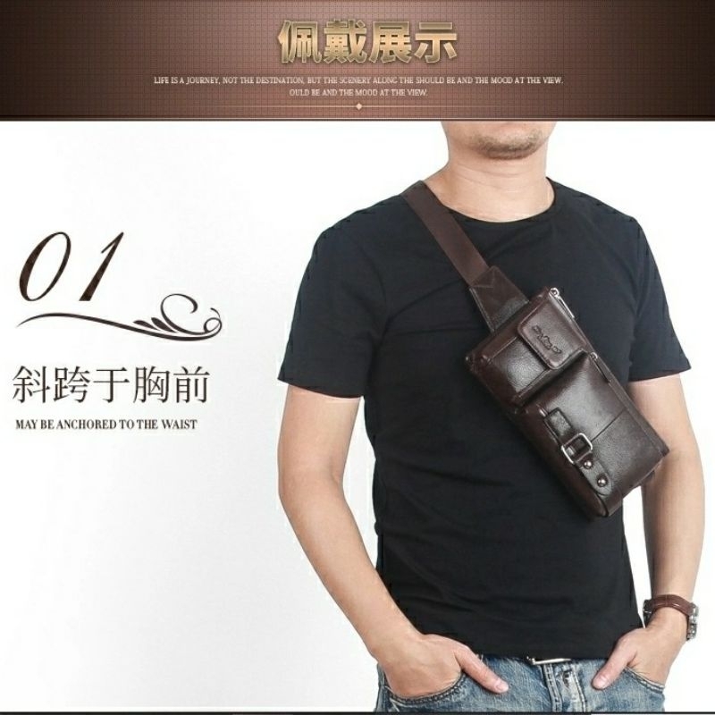 slingbag dada cheer soul 8811 original kulit