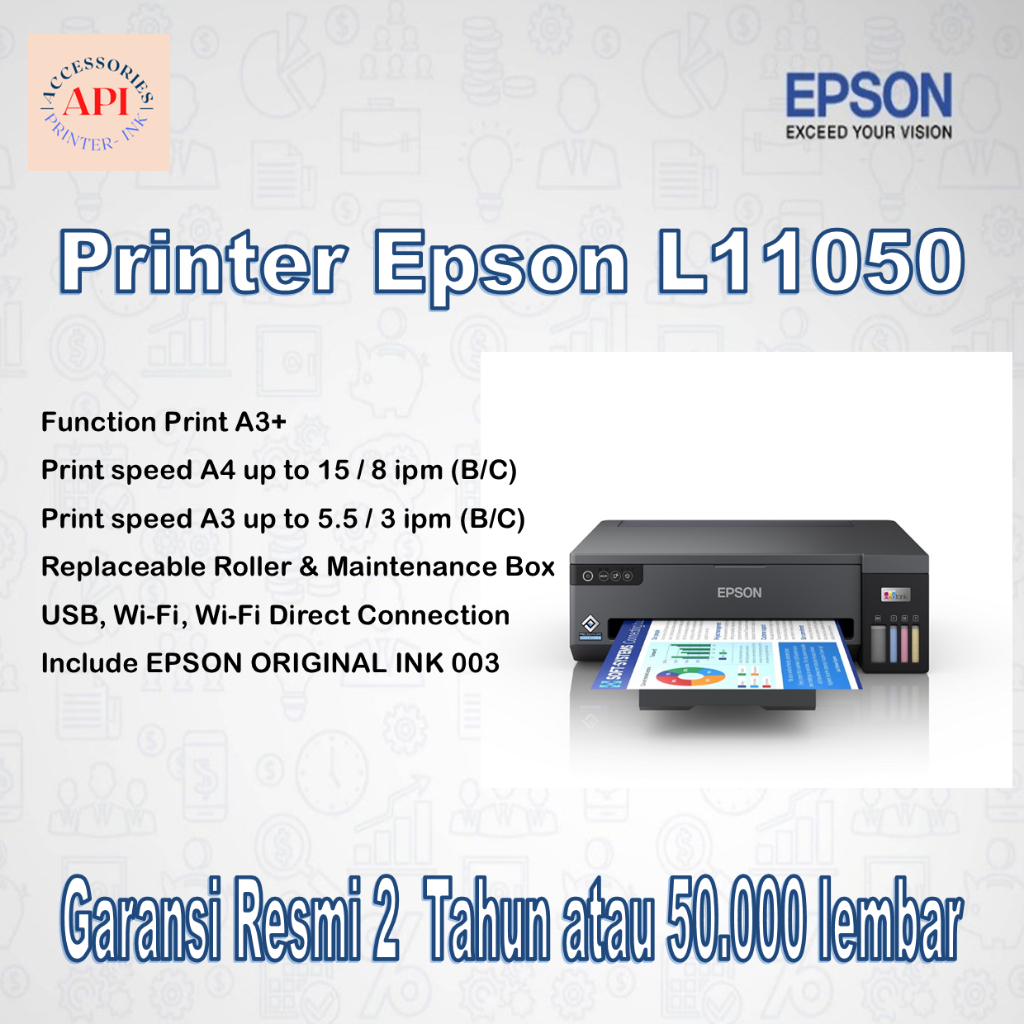 Printer Epson L11050 L 11050 L-11050 A3 A3+ Print Wifi Wireless - Pengganti Epson L1300