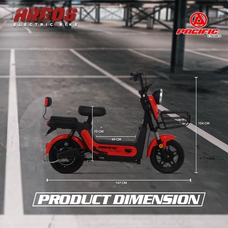 Sepeda Listrik PACIFIC ARGOS Electric E Bike 500 Watt murah surabaya jawa timur kredit cicilan