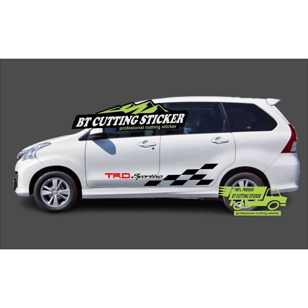 stiker mobil avanza Lis Body Samping Motif TRD Sportivo sticker mobil toyota avanza trd