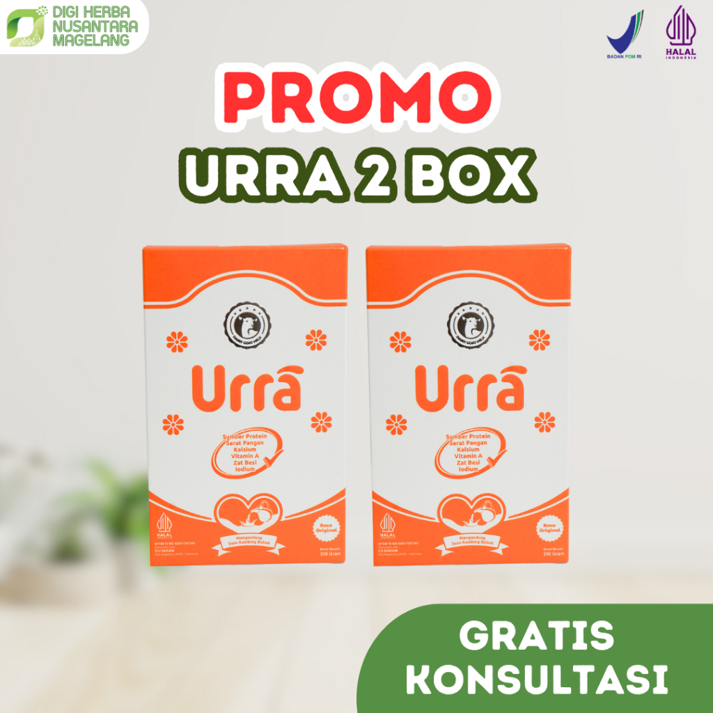 

PROMO SUSU URRA 2 BOX | susu kambing saanen premium mencegah stunting | susu penambah berat badan anak | susu peninggi badan anak untuk si kecil yg alergi susu sapi | susu menambah nafsu makan anak | etawa | susu kambing urra original