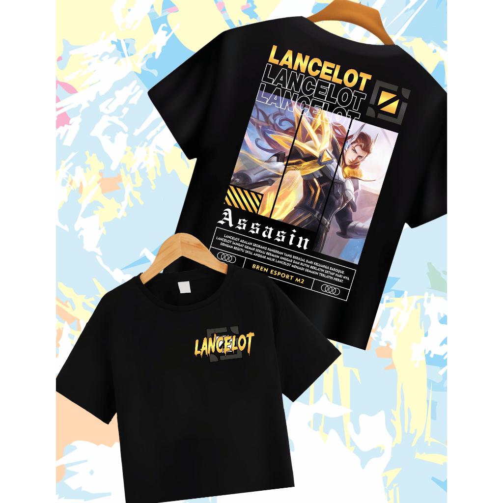 HosinShop - Kaos Hero Mobile Legend - Kaos Anak Atasan Katun Sablon - Kaos Anak Hero ML - Kaos Hero 