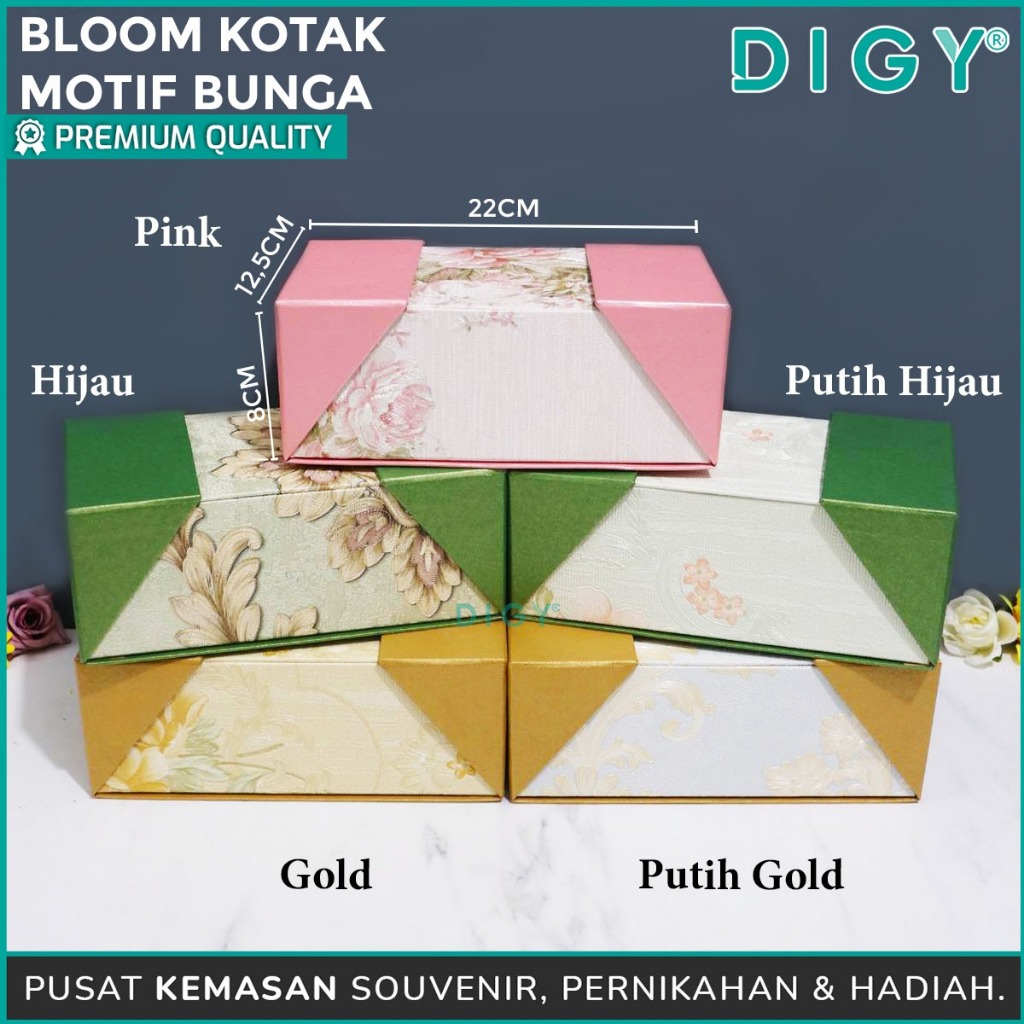 

BLOOM BOX KOTAK MOTIF BUNGA / bloom box kotak hadiah / box souvenir / box kue