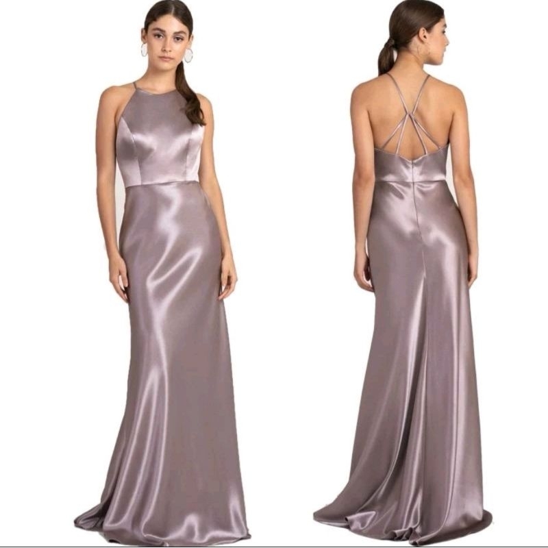 JANICE DRESS / bridesmaid dress / satin dress / party dress / backless dress / mermaid backless dres