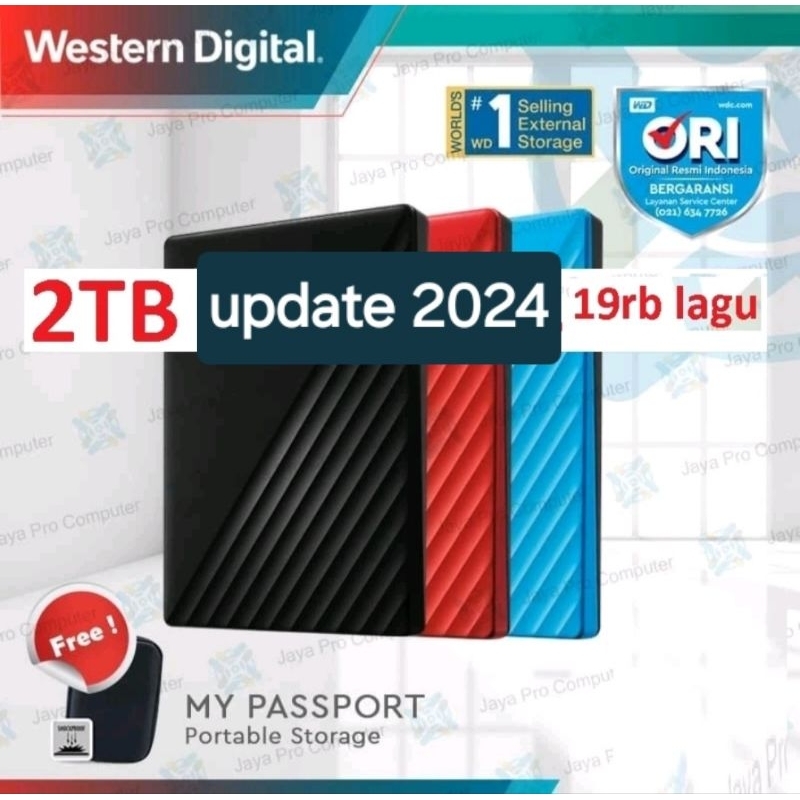 Hardisk Eksternal 2TB Seagate WD Toshiba Transcend Karaoke Harddisk External