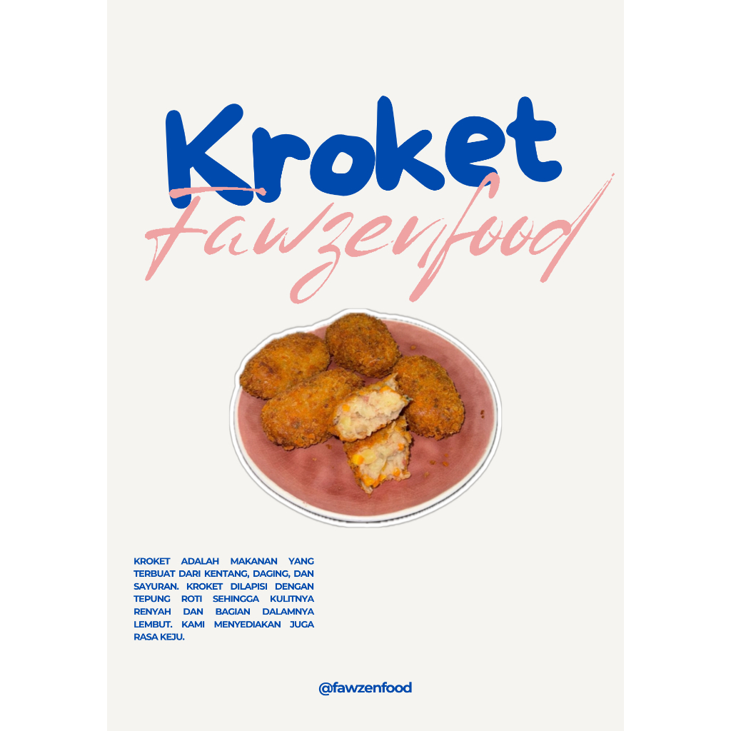 

Kroket Kentang Ori/Daging/ Keju - Frozenfood