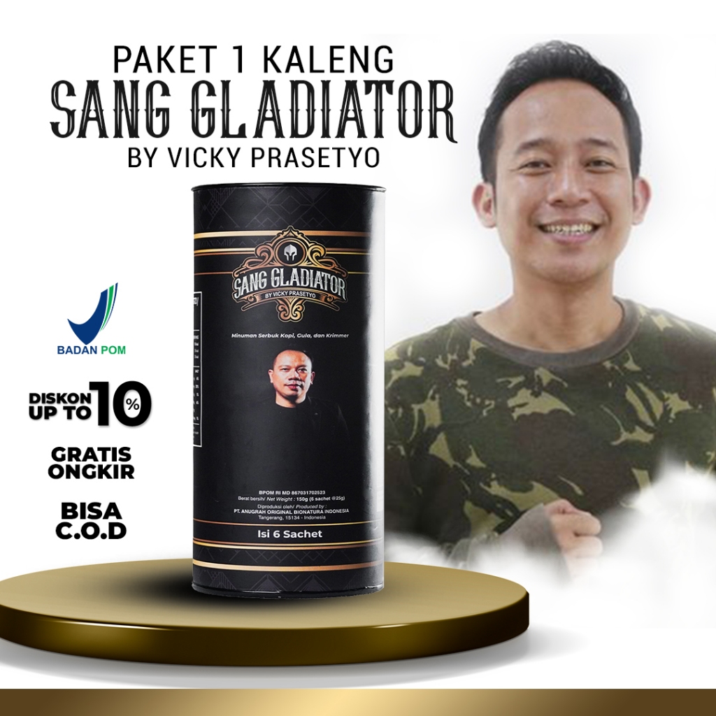 

Sang Gladiator Kopi By Vicky Prasetyo Halal 100% BPOM