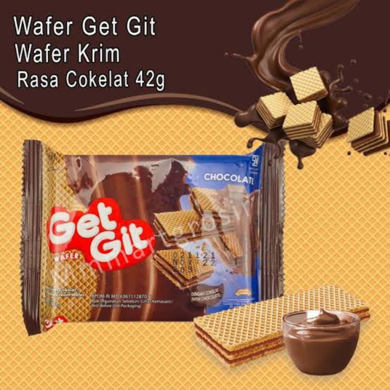 

PROMO!!! Get git wafer 42gr rasa coklat/keju (bundle isi 10)