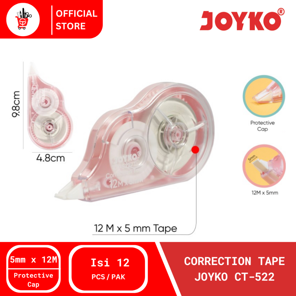 

Tip-Ex Kertas | Correction Tape Joyko CT-522 - CT-522 PTL (1PCS)