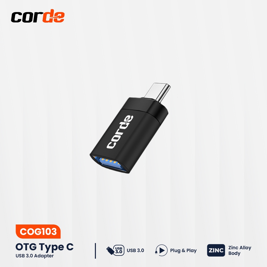 CORDE OTG Adapter Type C Male to USB 3.0 Female - Transfer Data untuk HP Android, Tablet & Flashdisk