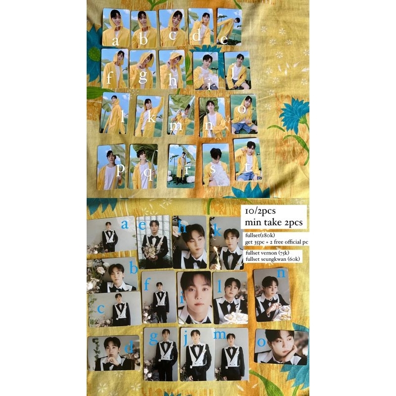 [READYSTOCK] WTS JUALAN SELL PC PHOTOCARD OFFICIAL vernon god of music carver seungkwan FML carver h