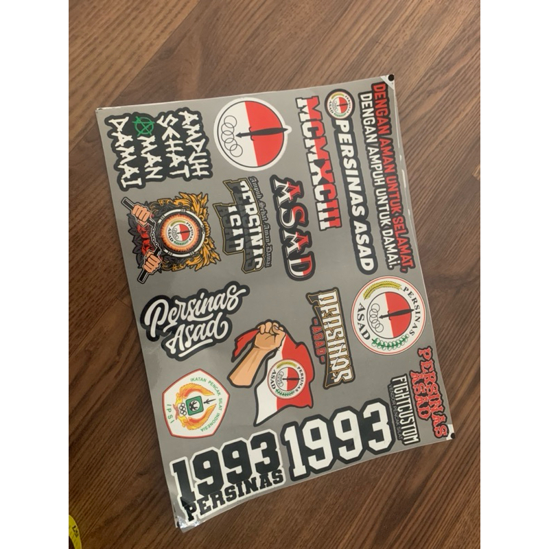 

Stiker PERSINAS ASAD Vinyl Laminasi Glossy Anti Air