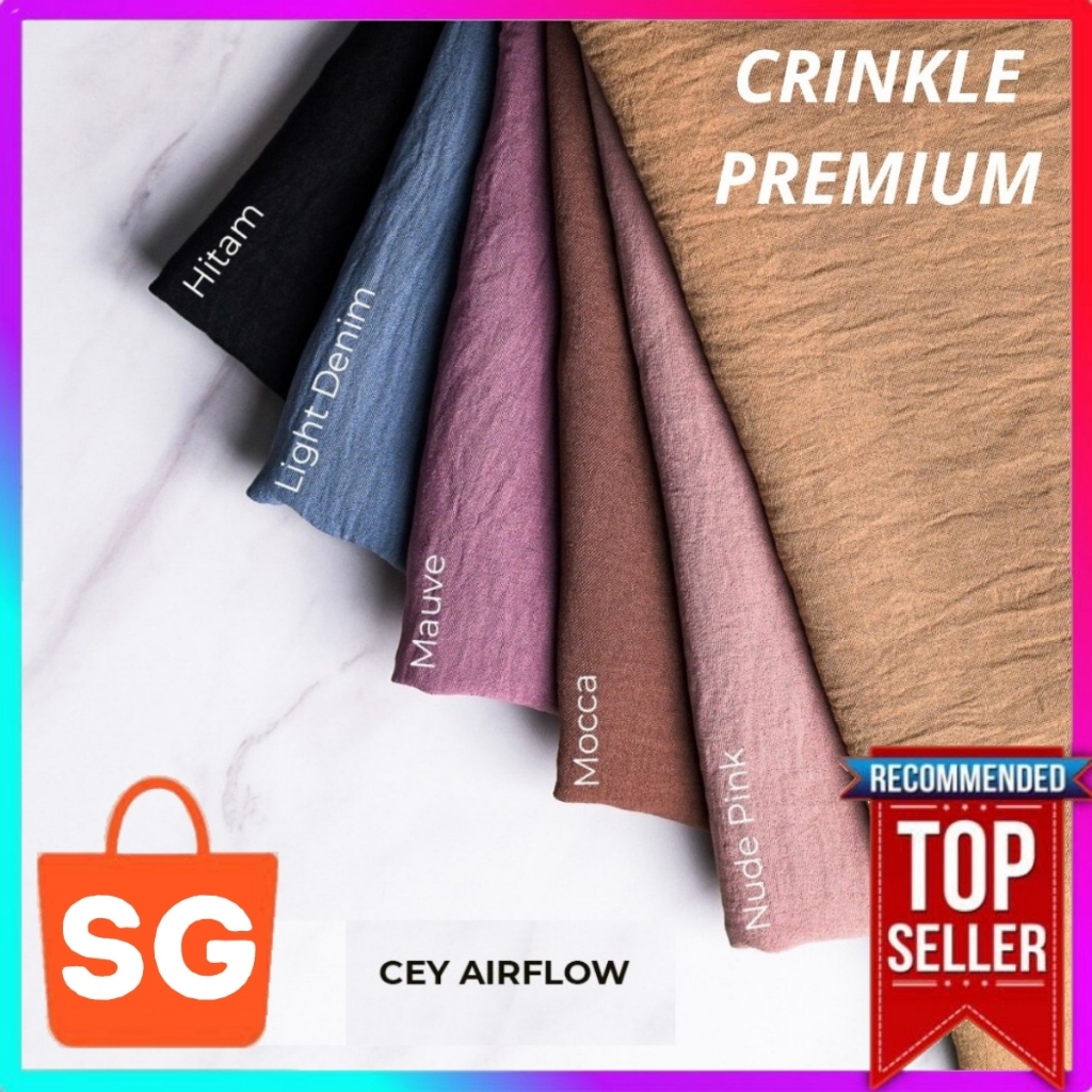 Bahan Kain CEY Airflow Crinkle PREMIUM kualitas terbaik
