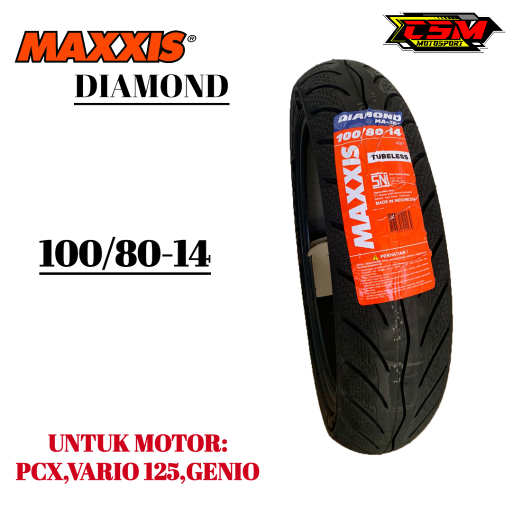BAN LUAR MAXXIS DIAMOND MA-3DN MOTOR MATIC RING 14 MOTOR MATIC RING 14 DIAMOND MAXXIS