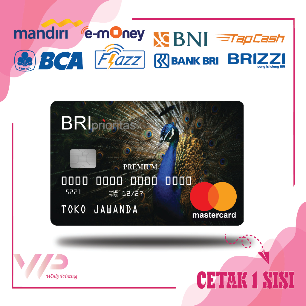 KARTU EMONEY DEBIT KREDIT BRI PRIORITAS MANDIRI FLAZZ BCA GEN 2 BNI TAPCASH BRIZZI BRI - 1 SISI