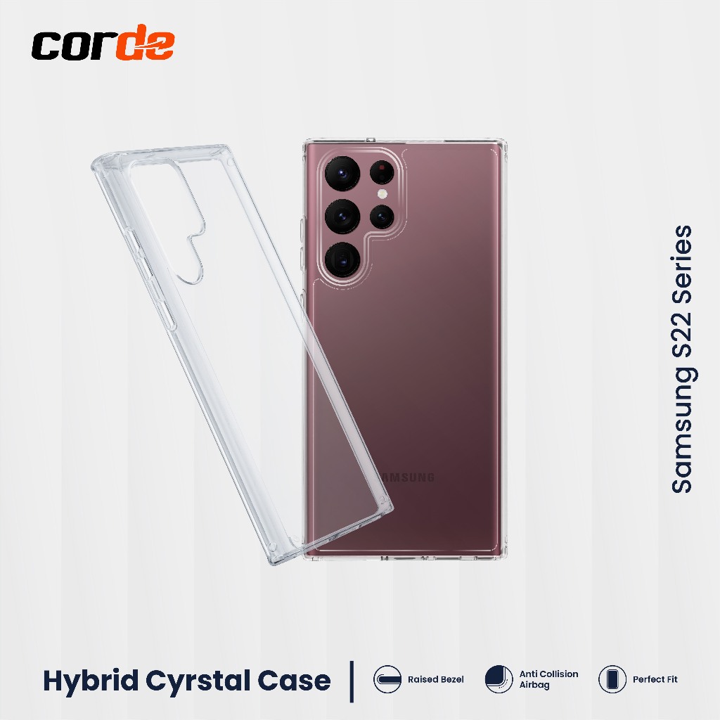 Case Samsung Galaxy S22 Ultra Plus CORDE Hybrid Crystal Clear Case