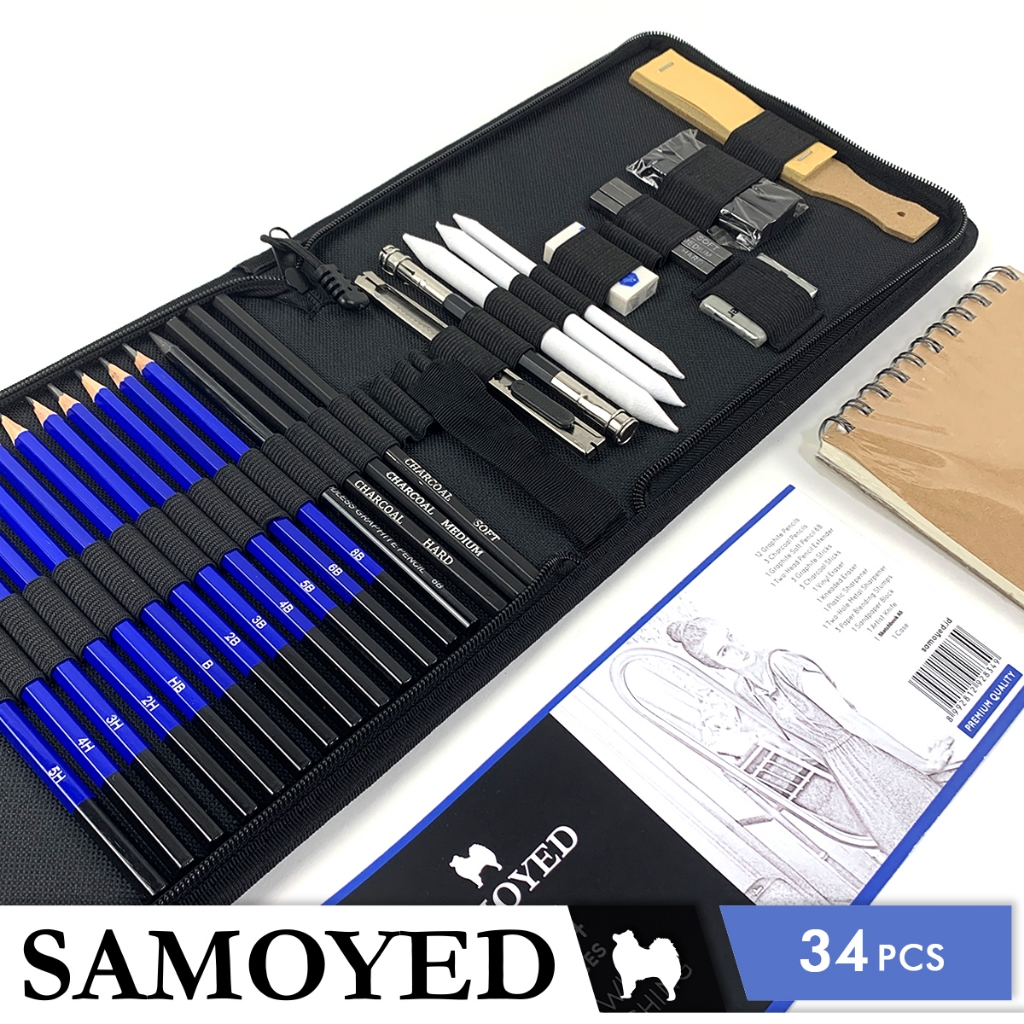 

Peralatan Pensil Gambar Sketsa / Professional Drawing Sketching Set Samoyed DRSK-P34