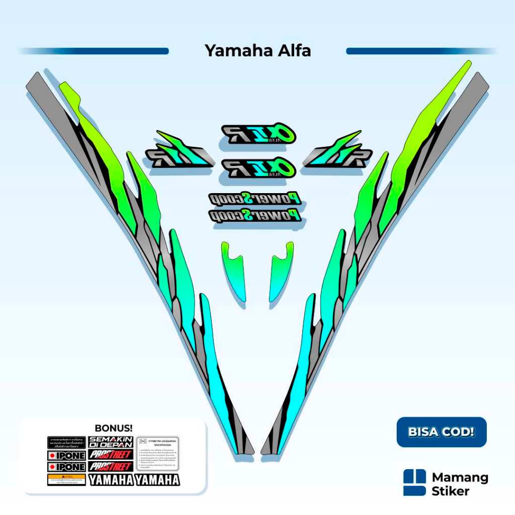 Striping Yamaha Alfa Variasi (2) Malaysia Custom Original Api Z 1988 1992 1995 1996 Sport Thailand O