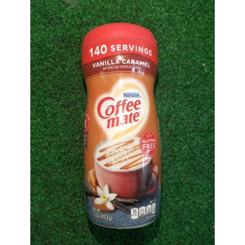 Nestle Coffee Mate Caramel Latte Gluten Free Krimer Bubuk Vanilla Caramel 425.2gr Impor USA