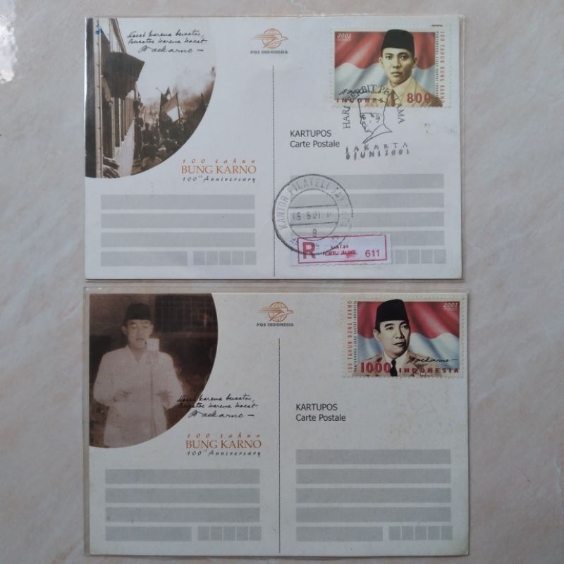 

Set 2 Pcs Kartu Pos Jadul 100 Tahun Bung Karno 1901-2001 - YN1300