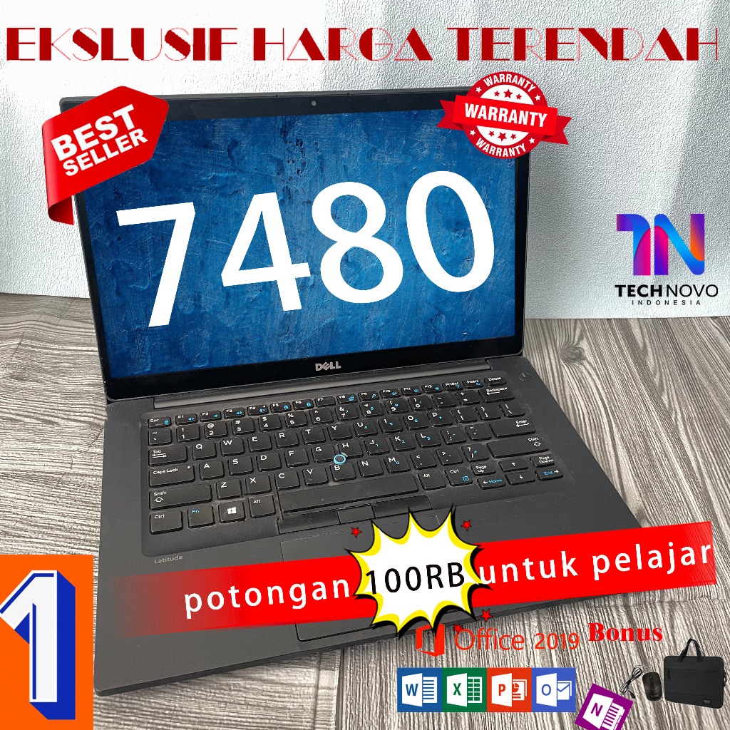 Dell Latitude 7480 7490 Second Laptop Intel Core i5/i7 Ram 8gb ssd 256gb Peningkatan Baru Laptop  Sl