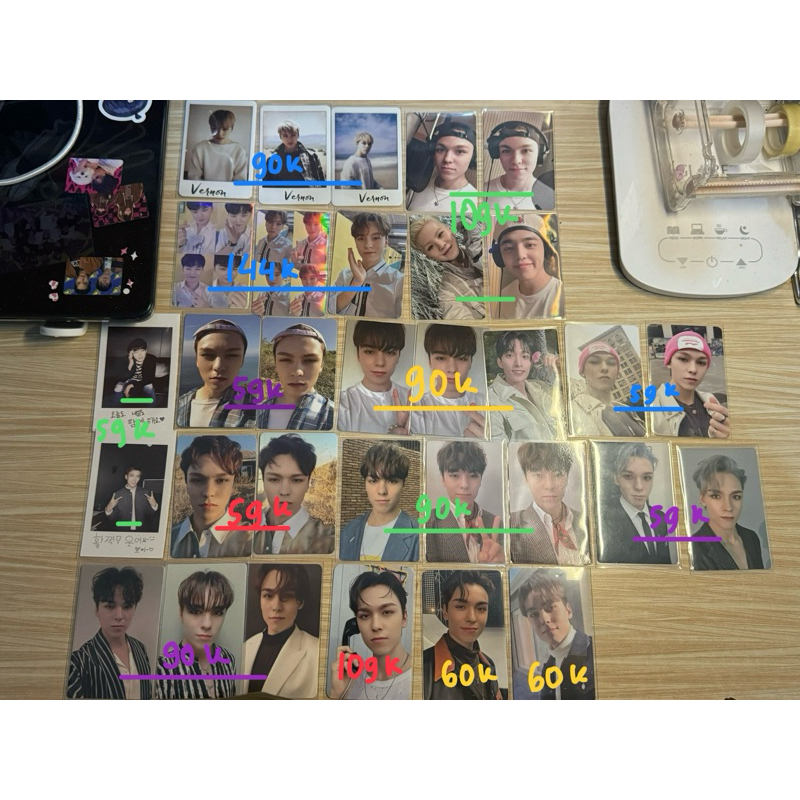 [Clearence Sale] photocard vernon scoups dk wonwoo woozi seventen pc album ld pob mukor kpopmerch