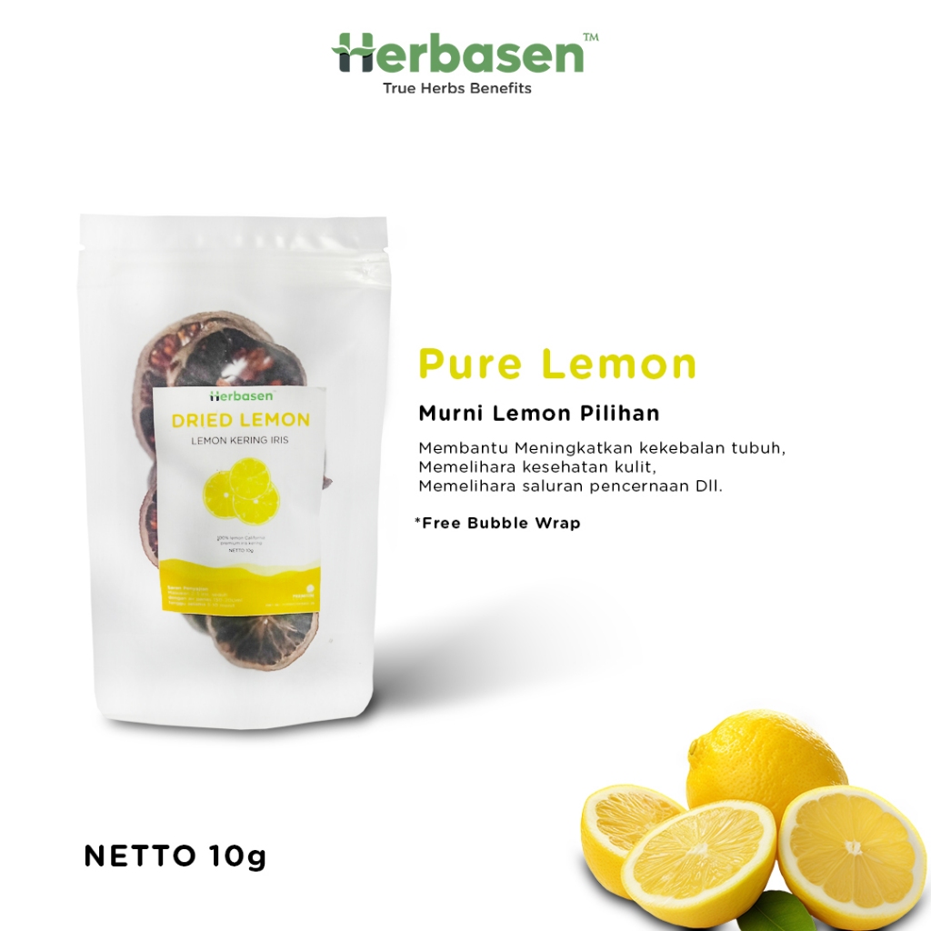

Dried Lemon Slice Iris Kering Premium Detox Infused Water Tea Dehydrate Fruit - Herbasen