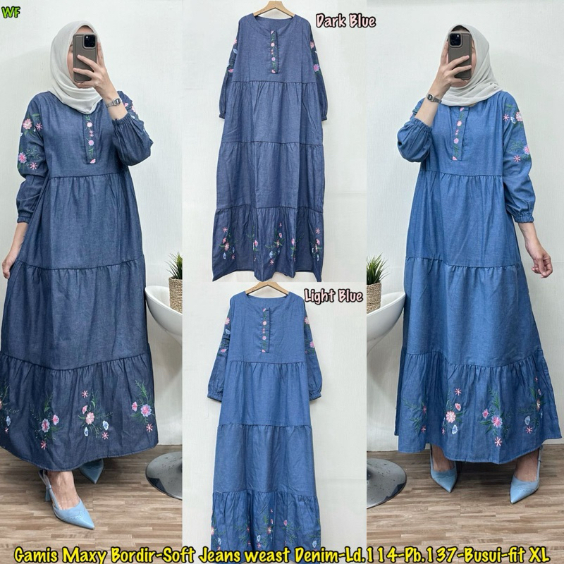 Nadira Maxy/Atria Maxy by marsella/maxy wanita bestseller kekinian/maxy soft jeans/maxy bordir bunga