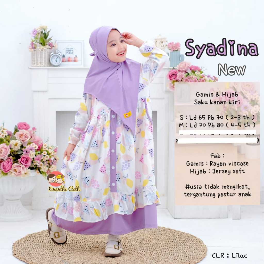 Kinanthi Cloth// Syadina Dress_Gamis set anak muslim
