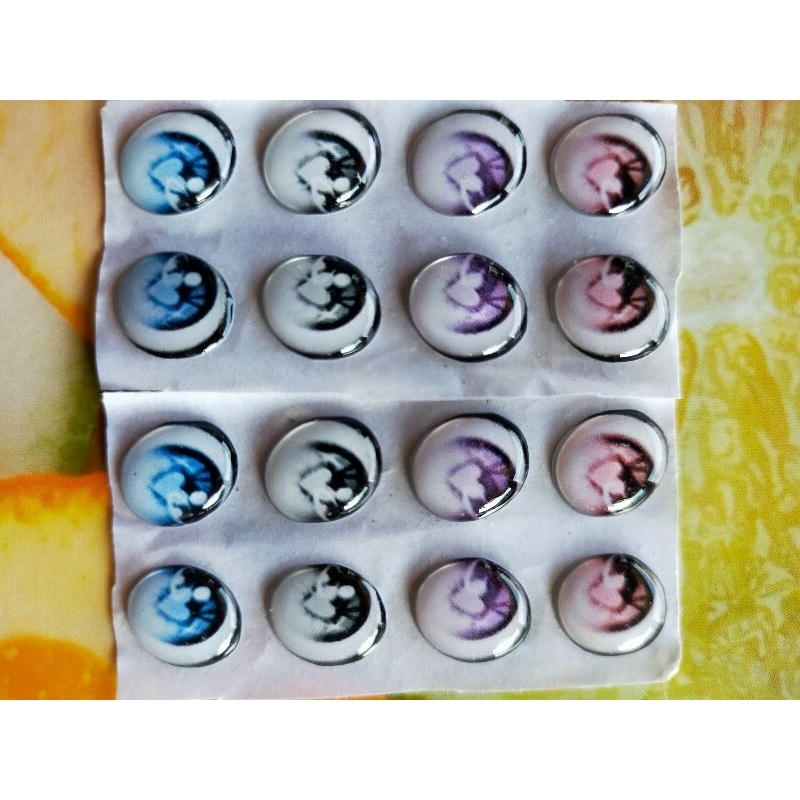 Stiker mata boneka manga rajut amigurumi epoxy lunak