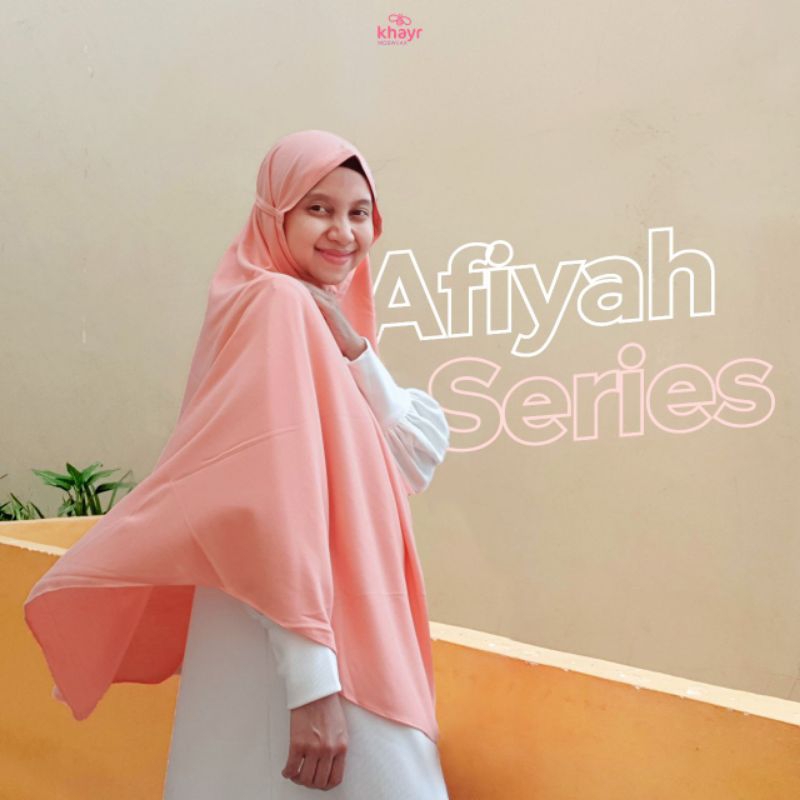 [Khayr Moswear] Bergo Afiyah / Bergo Tali Kaos